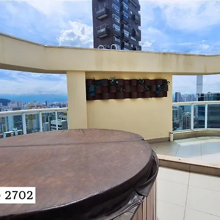 Book Santos - Estanconfor Cobertura Com Jacuzzi E Vista Mar Apartment Room photo